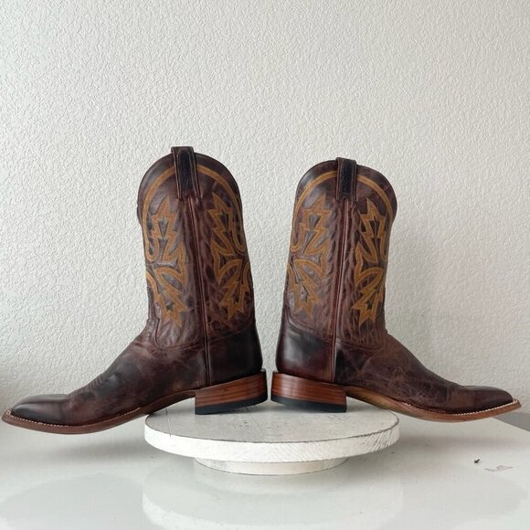NEW Rod Patrick Mens Cowboy Boots 14.5A Perro Loco Brown Western Square Toe - Picture 8 of 13